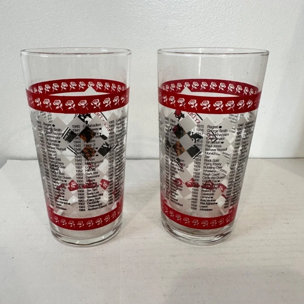 Kentucky Derby Souvenir Bar Glass 2003 129 Race‎ Mint Julep Set 2